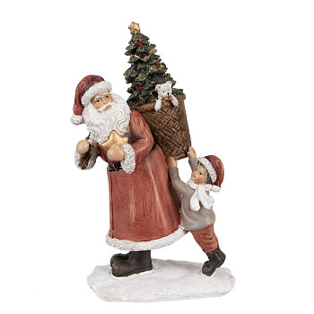 Dekorativní figurka Santa Clause s LED osvětlením Clayre & Eef 6PR4958