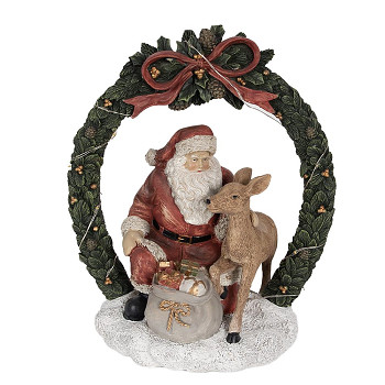 Dekorativní figurka Santa Clause s LED osvětlením Clayre & Eef 6PR4959
