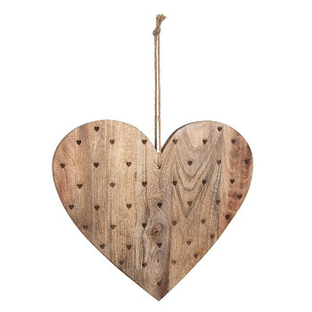 Dekorativní dřevěné prkénko HEART Clayre & Eef 6H2302