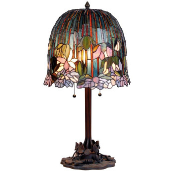Stolní lampa Tiffany FLOWERS Clayre & Eef 5LL-9935
