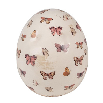 Dekorativní keramické vajíčko BUTTERFLY PARADISE Clayre & Eef 6CE1667L