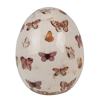 Dekorativní keramické vajíčko BUTTERFLY PARADISE Clayre & Eef 6CE1667M