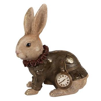 Dekorativní figurka králíka s hodinkami Clayre & Eef 6PR4137