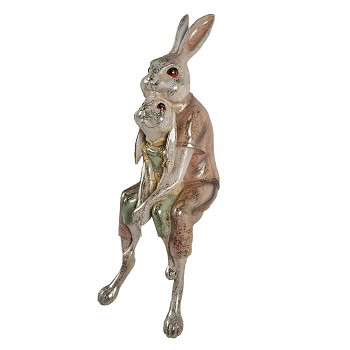 Dekorativní figurka sedících králíků Clayre & Eef 5PR0128