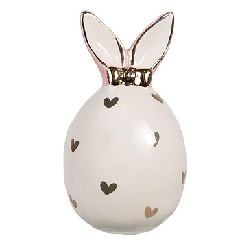 Dekorativní keramické vajíčko HEARTS Clayre & Eef 6CE1678