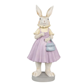 Dekorativní figurka králičí mamky s kabelkou Clayre & Eef 6PR4014