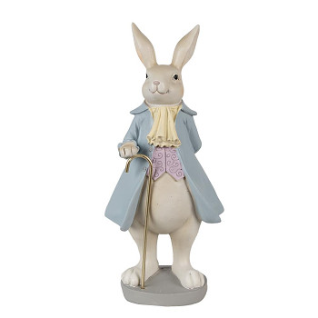 Dekorativní figurka králíka s hůlkou Clayre & Eef 6PR4015