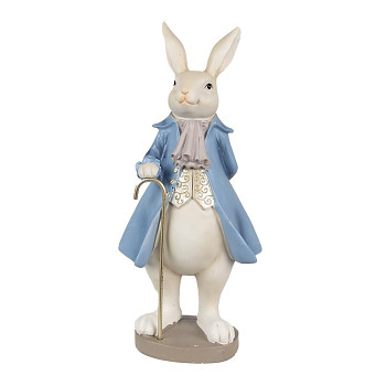 Dekorativní figurka králíka s hůlkou Clayre & Eef 6PR4017