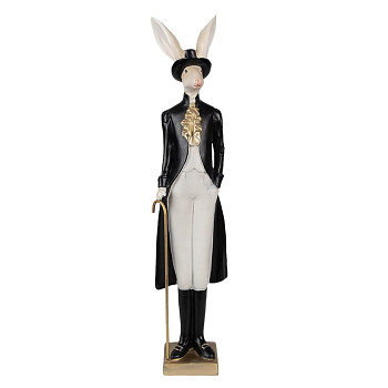 Dekorativní figurka vyfešákovaného králíka Clayre & Eef 6PR4021