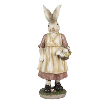 Dekorativní figurka králičí mamky s košíkem Clayre & Eef 6PR4024
