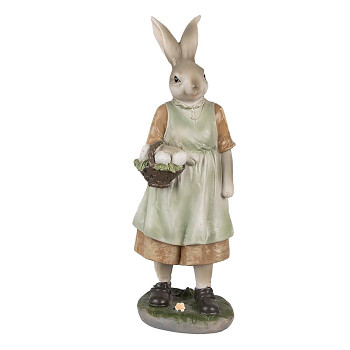 Dekorativní figurka králičí mamky s košíkem Clayre & Eef 6PR4026