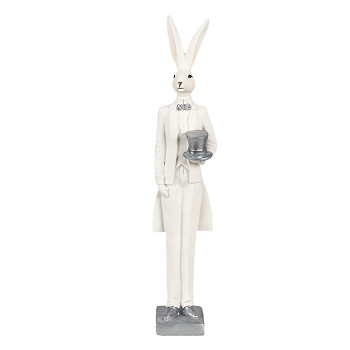 Dekorativní figurka králíkas cylindrem Clayre & Eef 6PR4036