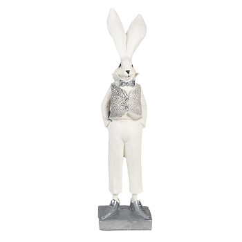 Dekorativní figurka vyfešákovaného králíka Clayre & Eef 6PR4047