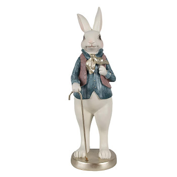 Dekorativní figurka králíka s hůlkou Clayre & Eef 6PR4055