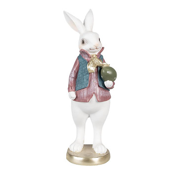 Dekorativní figurka králičího kluka s vajíčkem Clayre & Eef 6PR4056
