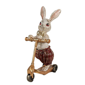 Dekorativní figurka králíčka na koloběžce Clayre & Eef 6PR4082
