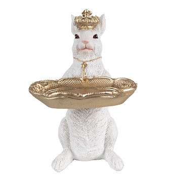 Dekorativní figurka králíka s miskou Clayre & Eef 6PR4091