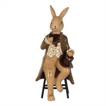 Dekorativní figurka králíka na židli Clayre & Eef 6PR4112