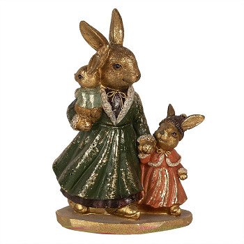 Dekorativní figurka králičí mamky s dětmi Clayre & Eef 6PR4113