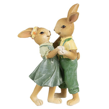 Dekorativní figurka tančícího králičího páru Clayre & Eef 6PR4116