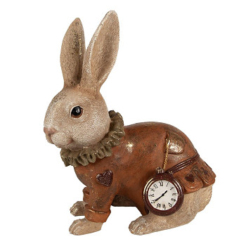 Dekorativní figurka králíka s hodinkami Clayre & Eef 6PR4118
