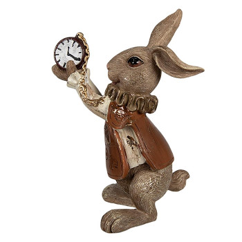Dekorativní figurka králíka s hodinkami Clayre & Eef 6PR4143