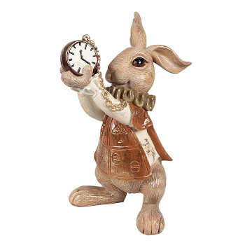Dekorativní figurka králíka s hodinkami Clayre & Eef 6PR4144