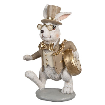 Dekorativní figurka králíka s hodinkami Clayre & Eef 6PR4151