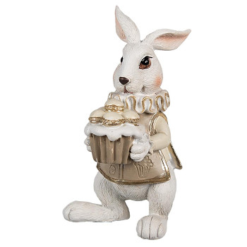 Dekorativní figurka králíka s dortem Clayre & Eef 6PR4152