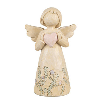 Dekorativní figurka anděla se srdíčkem Clayre & Eef 6PR4980