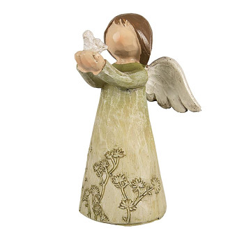 Dekorativní figurka anděla s holubicí Clayre & Eef 6PR4981