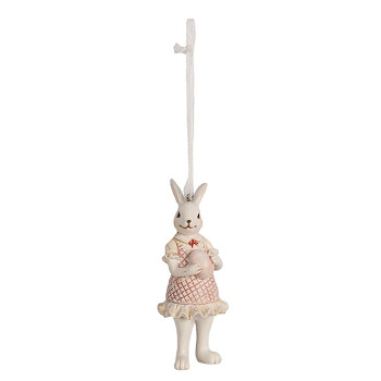Dekorativní figurka králičí holky s vajíčkem Clayre & Eef 6PR4988