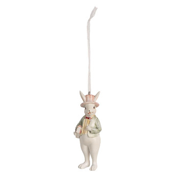 Dekorativní figurka králičího taťky s knihou Clayre & Eef 6PR4989