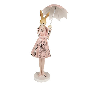 Dekorativní figurka králičí mamky s deštníkem Clayre & Eef 6PR4991