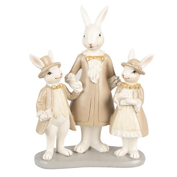Dekorativní figurka králíčí mamky s mláďaty Clayre & Eef 6PR4994