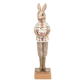 Dekorativní figurka králičího kluka s dortíkem Clayre & Eef 6PR5000