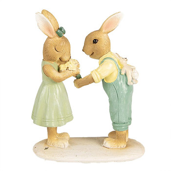 Dekorativní figurka zamilovaných králíčků Clayre & Eef 6PR5017