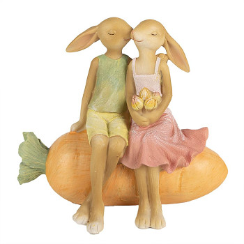 Dekorativní figurka zamilovaných králíčků Clayre & Eef 6PR5024