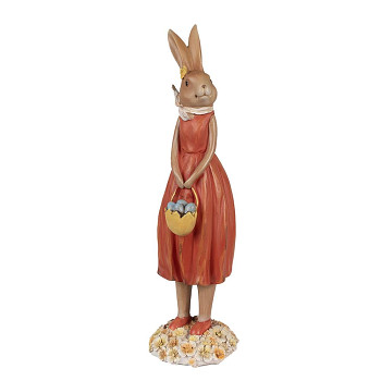 Dekorativní figurka králičí mamky s košíkem Clayre & Eef 6PR5036