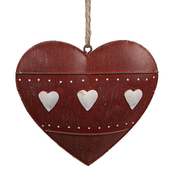 Dekorativní kovové srdce Clayre & Eef 6Y5552