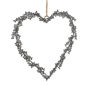 Dekorativní kovové srdce Clayre & Eef 6Y5562