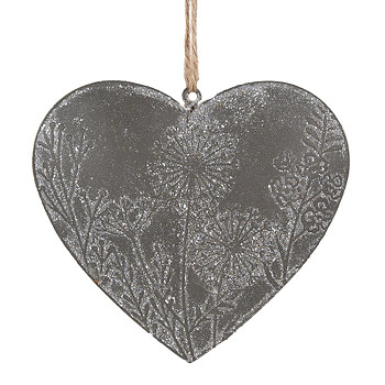 Dekorativní kovové srdce Clayre & Eef 6Y5572
