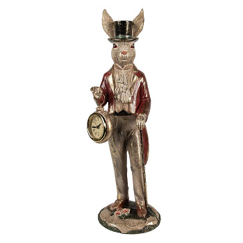 Dekorativní figurka králíka s hodinkami Clayre & Eef 6PR4084