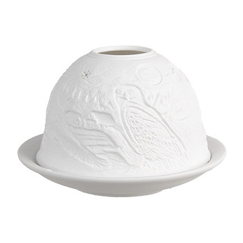 Porcelánový svícen na čajovou svíčku OWL Clayre & Eef 6CE1833