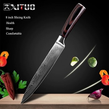 Plátkovací nůž 8" XITUO SAGA ocel 7CR17 440C