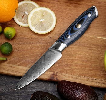 Víceúčelový nůž 3.5" XITUO HOKURIKU 67 vrstev damaškové oceli