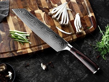 Kuchyňský kiritsuke nůž 8" XITUO SAGA ocel 7CR17 440C