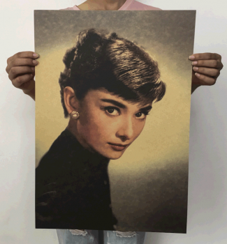 Plakát Audrey Hepburn 51,5x36cm Vintage č.80