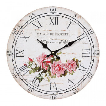 Nástěnné hodiny Roses, kulaté, 28 cm