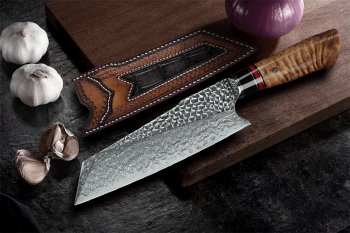 Prémiový kuchyňský santoku nůž PEDWIFE 7.7" 73 vrstev damaškové oceli